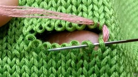 Learn To Perfectly Repair Holes In Knitted Sweaters With A Single