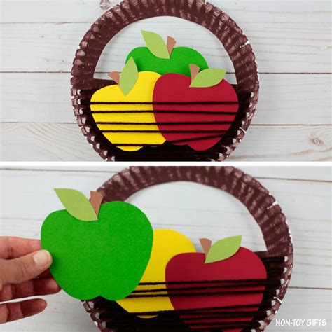 Apple Basket Craft For Kids - Fall Craft With FREE Template