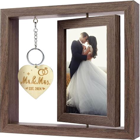 Eyitupc Rotating Floating Mr And Mrs Est Photo Frame Wedding Gifts