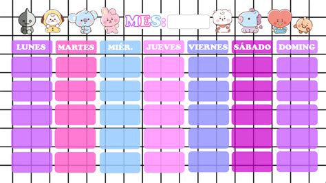 CALENDARIO BT21 In 2022 Bts Army Bts Planner