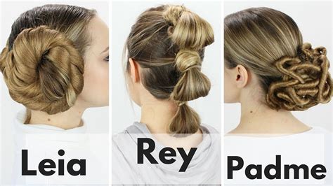 3 Iconic Star Wars Hairstyles Tutorial Star Wars Hair Princess Leia