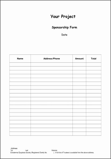 Free Printable Registration Form Template Word Printable Forms Free