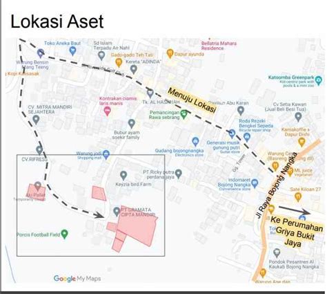 Lahan Tanah Kosong Lokasi Bojong Nangka Gunung Putri Kab Bogor