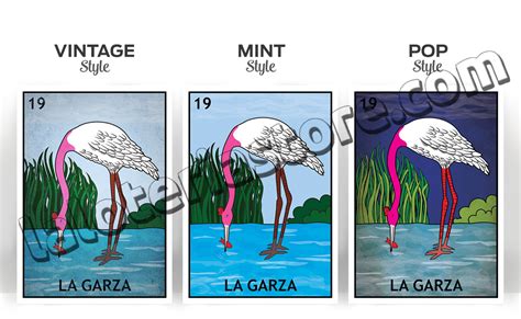 Canvas 8x10 La Garza Loteria Card Stretched And Ready To Etsy