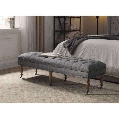 Rosevera Berta 62 75 In Upholstered Ottoman Bedroom Bench Walmart