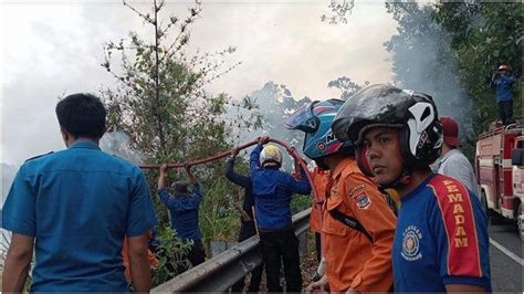 Kebakaran Lahan Di Liku Endikat Pagar Alam Diduga Akibat Buang Puntung