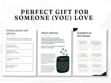 Minimal Self Love Printable Workbook A Simple Guide To Etsy