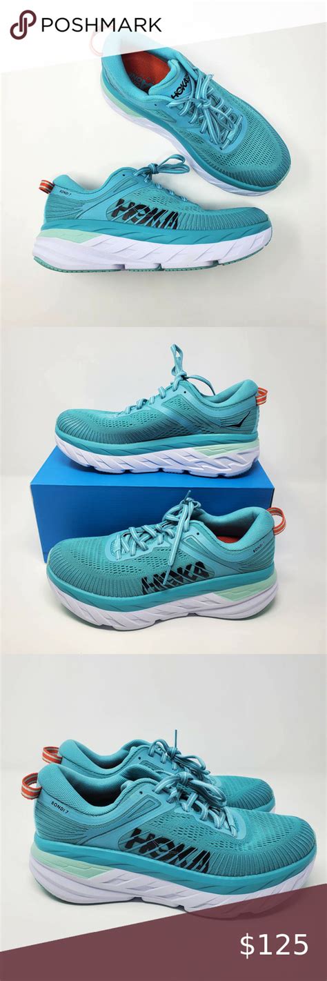 Hoka One One W Bondi Running Sneakers Aquarelle Eggshell Blue Size Us