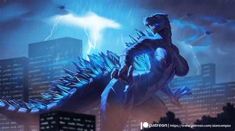 168755 Safe Artist Alanscampos Godzilla Godzilla Fictional