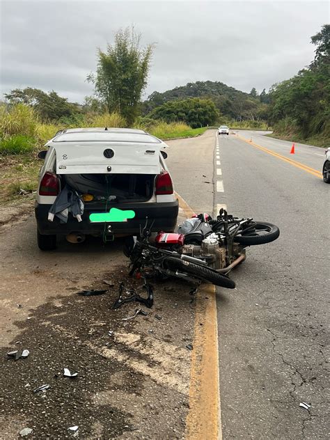 Motociclista Morre Em Acidente Carro Na Br Em Pouso Alegre