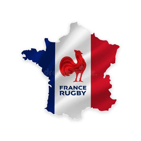 France Rugby Logo Map with Flag Stock Illustration - Illustration of blue, union: 291351876