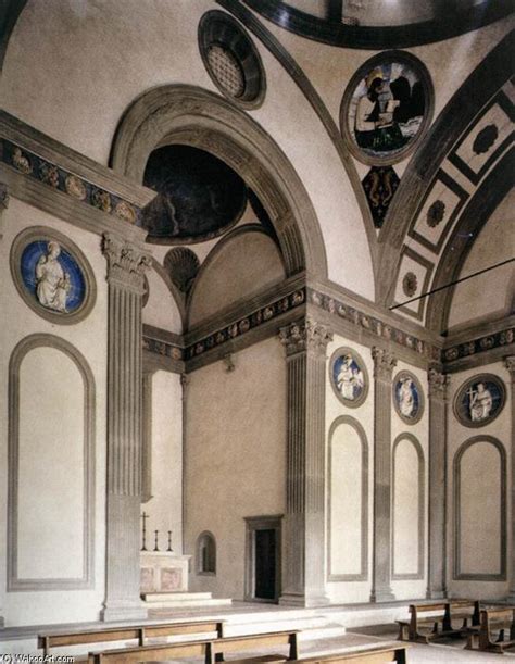 Artwork Replica View Of The Interior By Filippo Brunelleschi 1377 1446