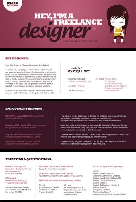 30 Great Examples Of Creative CV Resume Design Bashooka Resume