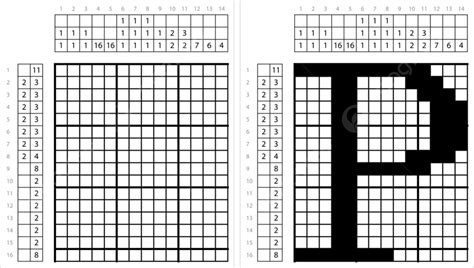 Pixel Alphabet Vector Hd Images Alphabet P Nonogram Pixel Art