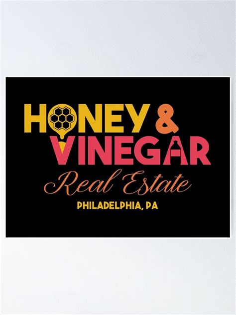 Honey And Vinegar Real Estate Poster For Sale By The8bitlife Redbubble
