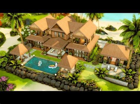 The Sims Sulani Tropical Beach Villa Speed Build No Cc