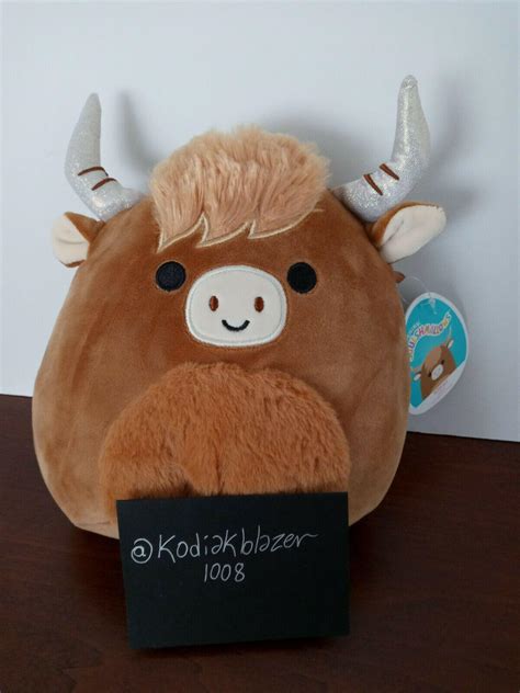 Rare 8 Wilfred The Brown Highland Cow Longhorn Bull Farm Squishmallows