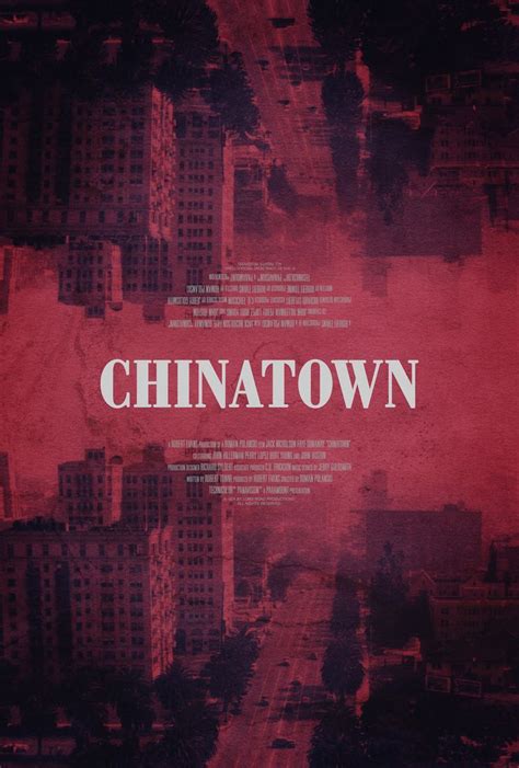 Poster For Chinatown By Scott Saslow Chinatown Romanpolanski