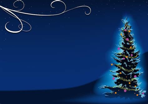 Fondo de navidad azul con árbol de navidad Vector Premium