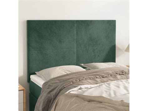 T Tes De Lit Pcs Vert Fonc X X Cm Velours