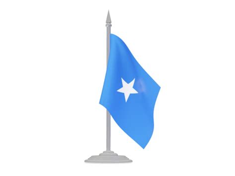 Flag With Flagpole Illustration Of Flag Of Somalia