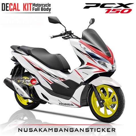 Decal Sticker Honda Pcx New Strip Merah Nusakambangan Sticker