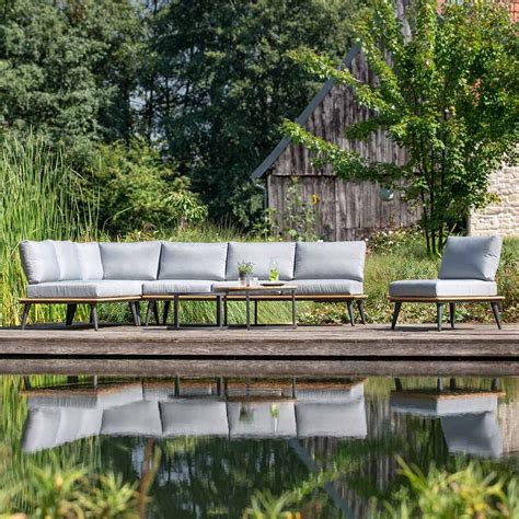 Niehoff Serra Ecklounge Tlg Aluminium Canvas Anthrazit Garten Und