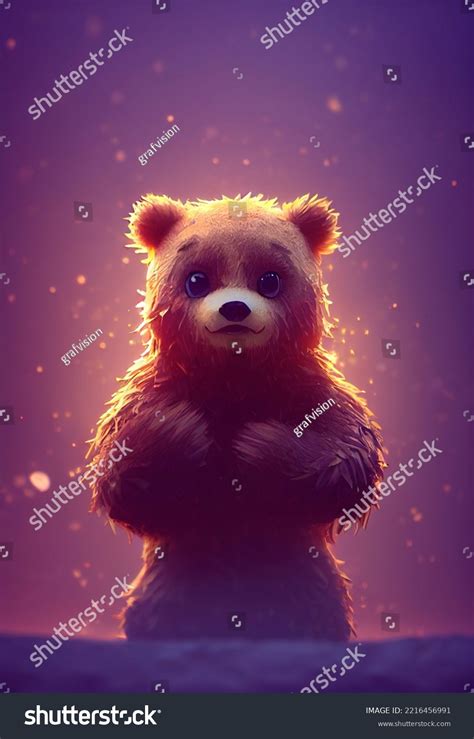Cute Small Baby Beautiful Bear Realistic Stock Illustration 2216456991 ...