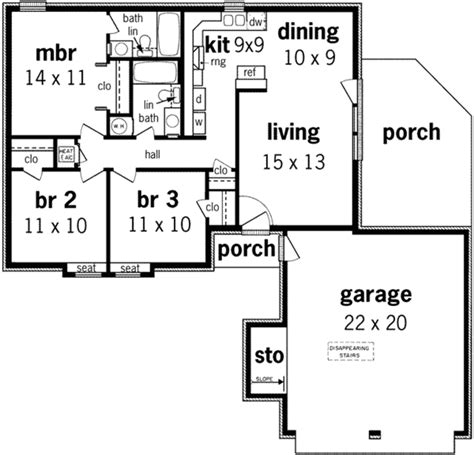 1000 Sq Ft 2 Bedroom Floor Plans - floorplans.click