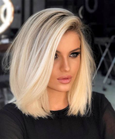 Newest Low Maintenance Haircuts For Straight Hair Platinum Blonde