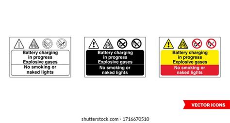 Caution Explosive Gases No Smoking Naked Stock Vector Royalty Free