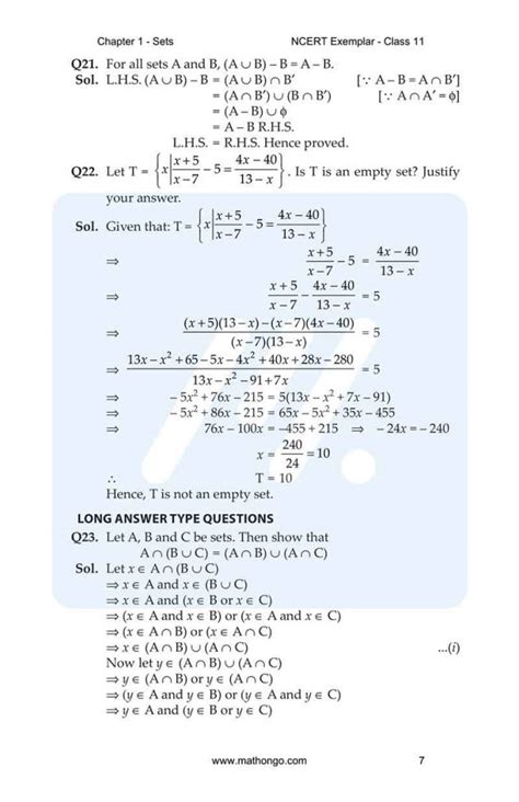 Ncert Exemplar For Class 11 Maths Chapter 1 Mathongo