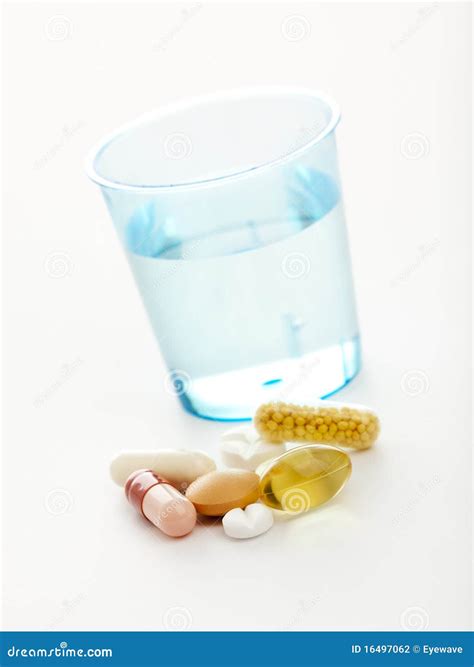 Medicine and water stock photo. Image of tilted, water - 16497062