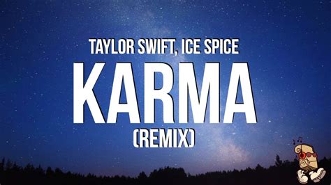 Taylor Swift Karma Lyrics Feat Ice Spice Youtube