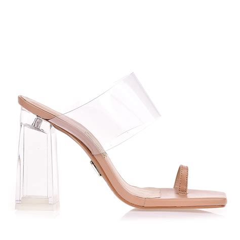Sandália Salto Alto New Couro Nude UZA Shoes Sapatos Femininos