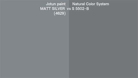 Jotun Paint Matt Silver Vs Natural Color System S B Side By