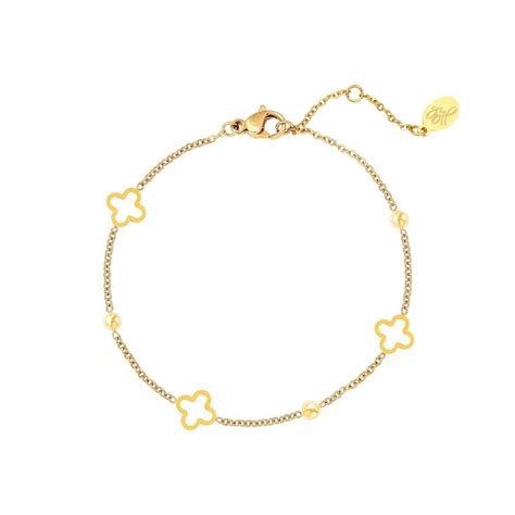 Armband Open Klavers Yehwang Armband One Size Goud Bol