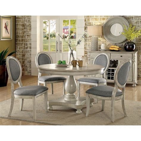 Siobhan Round Dining Room Set Antique White Furniture Of America