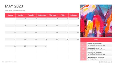 2023 Calendar PowerPoint Template Designs - SlideGrand