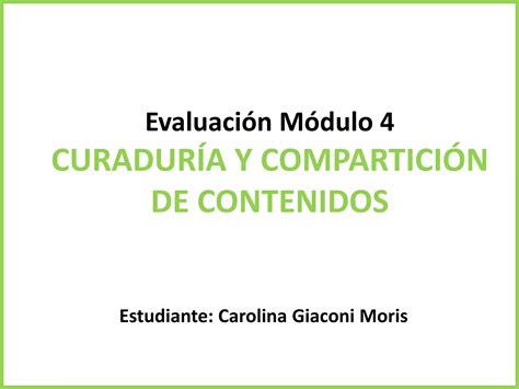 Evaluación módulo 4 PPT