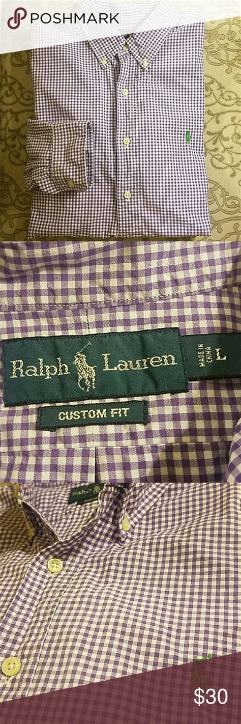 Mens Ralph Lauren Button Down Shirt This Purple Button Down Shirt Is In Great Used Condition