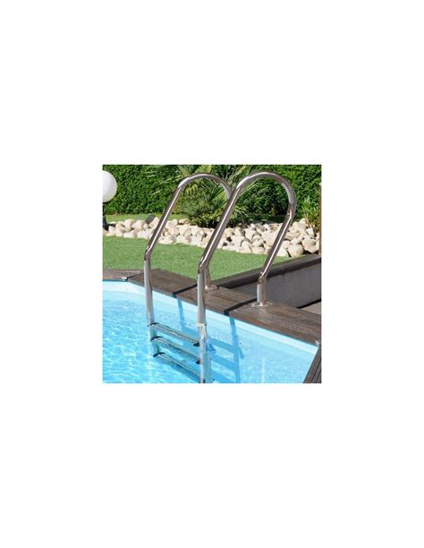 Escalera Inox Para Piscina De Madera Gre Piscinarium