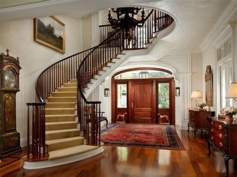 Great Traditional Entryway With High Ceiling And Carpet Georgian Homes