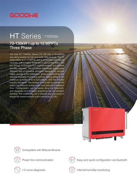 Goodwe Ht Series Vdc Kw Up To Mppts Three Phase Buy