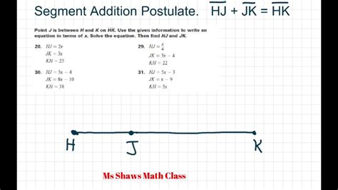 How To Solve Segment Addition Postulate