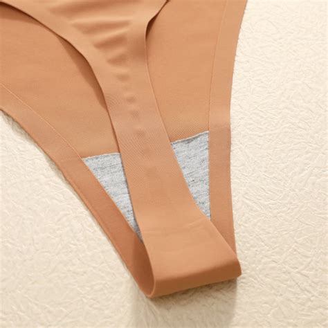 Allofme Women Seamless G String Sexy Low Waist Thongs Bikini Panties Soft And Comfortable