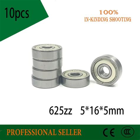 10pcs/lot 625ZZ 625 ZZ 625 2Z 5*16*5mm ABEC 3 Miniature MINI Deep ...