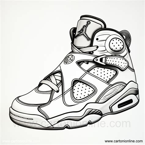 Dibujos De Zapatillas Nike Jordan Para Colorear