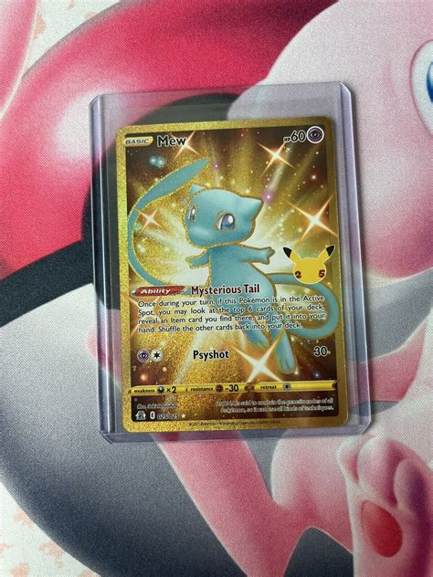 Pok Mon Tcg Mew Secret Celebrations Holo Secret Rare Ebay