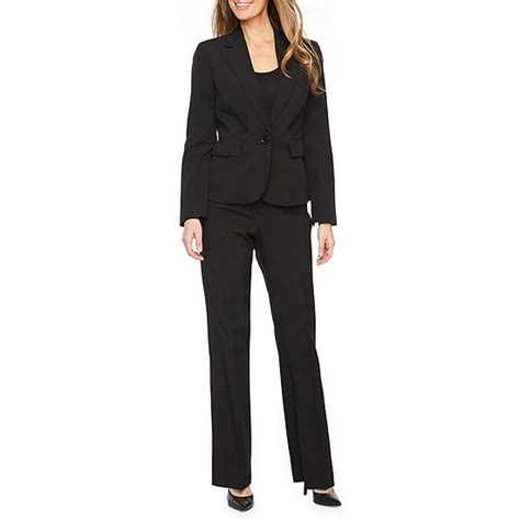 Le Suit Pant Suit Jcpenney Color Black